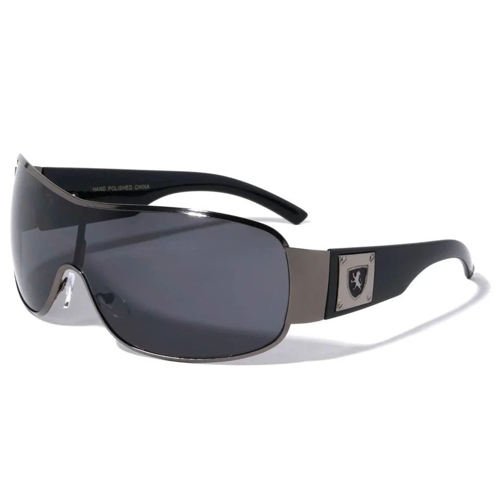 Men Sport Sunglasses Driving Pilot Fishing Eyewear Wrap Glasses US Metal Frame